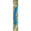 Otisco Lake Map Home Decor Art Print on Real Wood