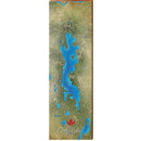 Otty Lake, Canada Map Home Decor Art Print on Real Wood