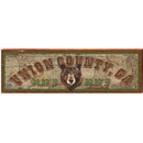 Union County, GA Bear Head Rustic Latitude Longitude | Wall Art Print on Real Wood