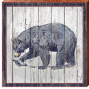 Black Bear Rustic | Wall Art Print on Real Wood Sign