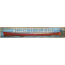 Welcome to the River Red Canoe | Wall Art Print on Real Wood