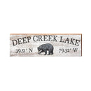 Deep Creek Lake Latitude Longitude Sign | Real Art Print on Wood
