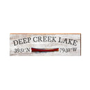 Deep Creek Lake Latitude Longitude Sign | Real Art Print on Wood