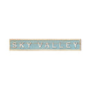 Sky Valley Blue Sign | Real Art Print on Wood