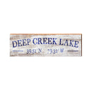 Deep Creek Lake Latitude Longitude Sign | Real Art Print on Wood