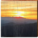 Mountain Sunset | Wall Art Print on Real Wood