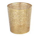 1.3 Gallon Round Perforated Copper Gold Metal Waste Basket Trash Can