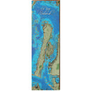 Pine Island, Florida Map | Wall Art Print on Real Wood