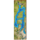 Lake Placid with Loon Map Home Decor Art Print on Real Wood