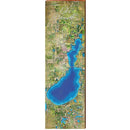 Lake Poinsett, Arkansas Map | Wall Art Print on Real Wood