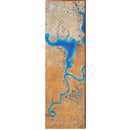 Lake Powell Map Home Decor Art Print on Real Wood