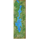 Priest Lake Map Home Decor Art Print on Real Wood