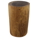 Haussmann® Wood Stump Stool or Stand 11-14 in DIA x 22 in H Walnut Oil