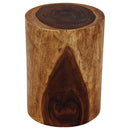 Haussmann Wood Stump End Table-Stand 11-14 in DIA x 18 in Height Walnut Oil