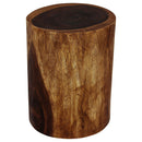 Haussmann Wood Stump End Table-Stand 11-14 in DIA x 18 in Height Walnut Oil