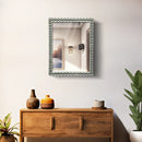 20"x16" Rectangular Mirror – Black White Herringbone MDF Frame
