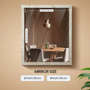 26x24 Rectangular Mirror Ivory Resin Inlay Frame