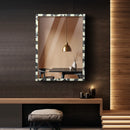 Handmade Bone Inlay Geometric Pattern Wall Mirror Frame – 36”x26”