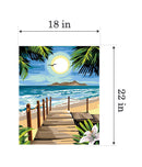 Needlepoint canvas for halfstitch without yarn The Pontoon Of The Islands MRC1345184 Margot de Paris Printed Tapestry Canvas