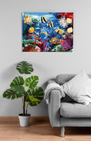 Needlepoint canvas for halfstitch without yarn Aquarium MRC15247 Margot de Paris Printed Tapestry Canvas
