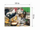 Needlepoint canvas for halfstitch without yarn The Little Curious MRC1531331 Margot de Paris Printed Tapestry Canvas