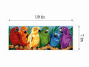 Needlepoint canvas for halfstitch without yarn Rainbow of Feathers MRCU62282 Margot de Paris Printed Tapestry Canvas