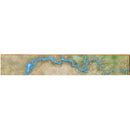 Lake Roosevelt Map Home Decor Art Print on Real Wood