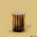 Haussmann Wood Stump End Table Mangrove Root 15 in DIA x 20 in Height Oak Oil