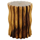 Haussmann Wood Stump End Table Mangrove Root 15 in DIA x 20 in Height Oak Oil