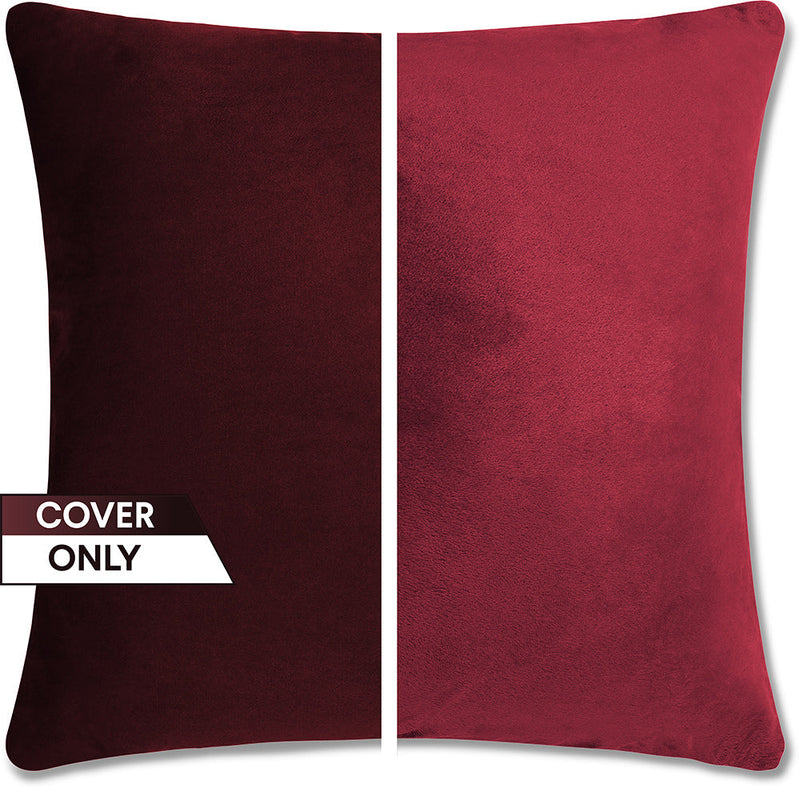 16x16 Throw Pillow - 2 PCS / 4 Sided Luxurious Premium Pillow with Reversible Cover Microsuede/Microplush Fabric. Forever Fluffy, Outstanding Beauty & Support. Soft & Beyond Comfortable