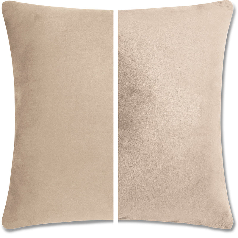 16x16 Throw Pillow - 2 PCS / 4 Sided Luxurious Premium Pillow with Reversible Cover Microsuede/Microplush Fabric. Forever Fluffy, Outstanding Beauty & Support. Soft & Beyond Comfortable