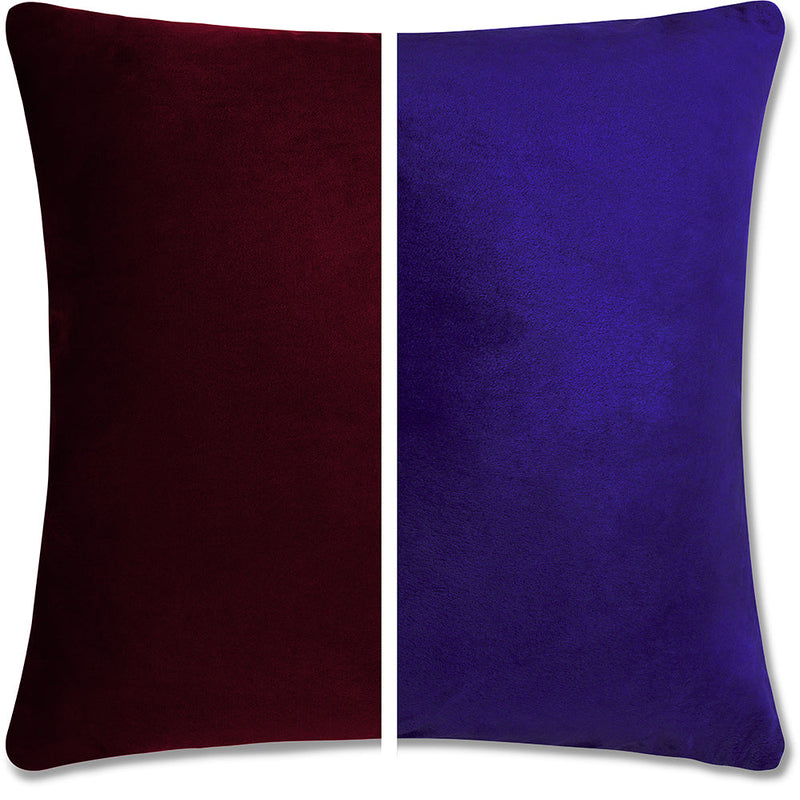 16x16 Throw Pillow - 2 PCS / 4 Sided Luxurious Premium Pillow with Reversible Cover Microsuede/Microplush Fabric. Forever Fluffy, Outstanding Beauty & Support. Soft & Beyond Comfortable