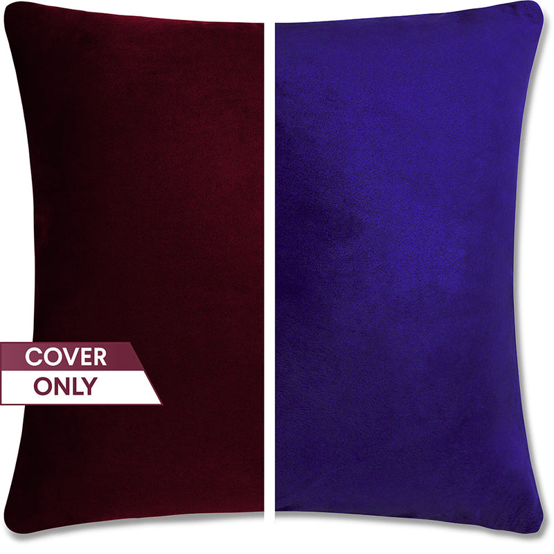 16x16 Throw Pillow - 2 PCS / 4 Sided Luxurious Premium Pillow with Reversible Cover Microsuede/Microplush Fabric. Forever Fluffy, Outstanding Beauty & Support. Soft & Beyond Comfortable