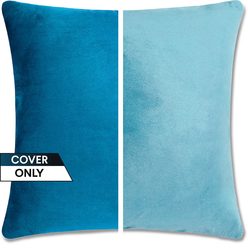 16x16 Throw Pillow - 2 PCS / 4 Sided Luxurious Premium Pillow with Reversible Cover Microsuede/Microplush Fabric. Forever Fluffy, Outstanding Beauty & Support. Soft & Beyond Comfortable