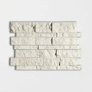 Royal Split Face 11"x17" Slides Marble Mosaic Tile profile view