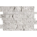 Silver Skyes 11"x17" Split Face Slides Marble Mosaic angle view