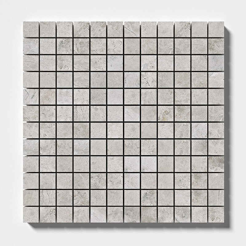 Silver Skyes 12"x12" Polished 1x1 Marble Mosaic tile view