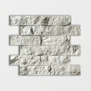 Silver Skyes 12"x14" Rock Face 2x6 Marble Mosaic angle view