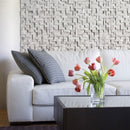 Silver light 12"x12" Honed Random Cubes Marble Mosaic Product shoot mosaic view 1