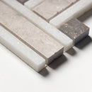 Silver light 12"x12" Honed Lattice Marble Mosaic Product shoot mosaic view 3