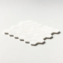 Ice white 10 3/8"x12" Polished Hexagon Marble Mosaic Product shoot mosaic view 1