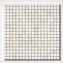 Ice white 12"x12" Polished 5/8x5/8 Marble Mosaic Product shoot mosaic view 3