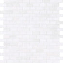 Ice white 12"x12" Polished 5/8x1 1/4 Marble Mosaic Product shoot mosaic view