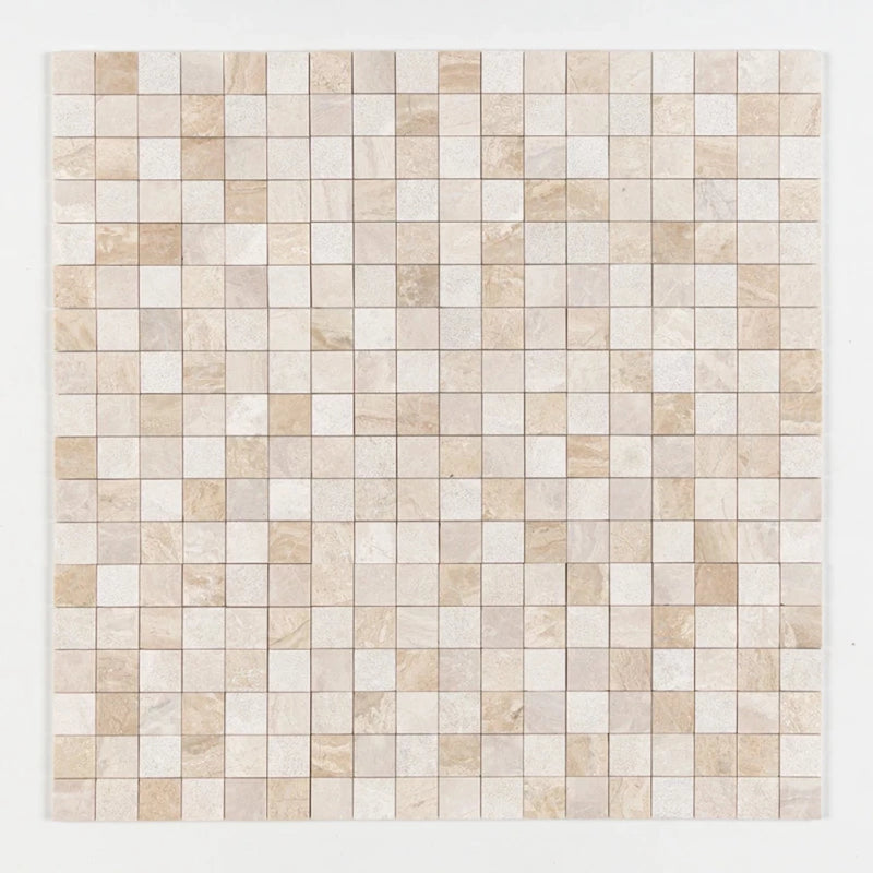 Royal Textured 12"x12" Marble 2"x2" Mosaic Tile profile view