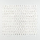 Ice white 10 3/8"x12 Honed Hexagon Marble Mosaic Product shoot mosaic view