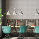 Ice white 14 3/4"x14 3/4" Avenza Multi Finish Classic Lattice Marble Mosaic Product shoot mosaic Profile view 