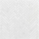 Ice white 16 5/6"x12 1/16" Polished Mixed Herringbone Marble Mosaic Product shoot mosaic view 1