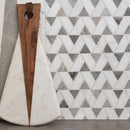 Skyline,Ice white 12 3/8"x12 3/8" Honed Monte Marble Mosaic Product shoot mosaic Profile view  