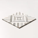 Skyline, Ice white 14 5/16"x14 5/16" Honed Ponte Marble Mosaic Product shoot mosaic view 1