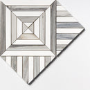 Skyline, Ice white 14 5/16"x14 5/16" Honed Ponte Marble Mosaic Product shoot mosaic view 2